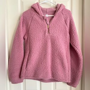 Old Navy 1/4 Zip Girl’s Sherpa Hoodie Pullover XXL Pink